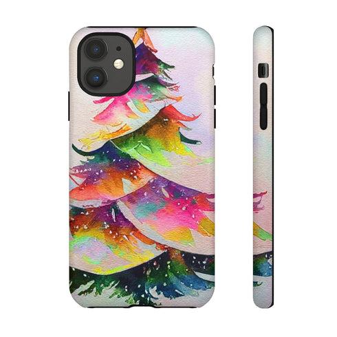 Swooshy Christmas Tree - Impact Resistant Phone Case iPhone 11 Matte